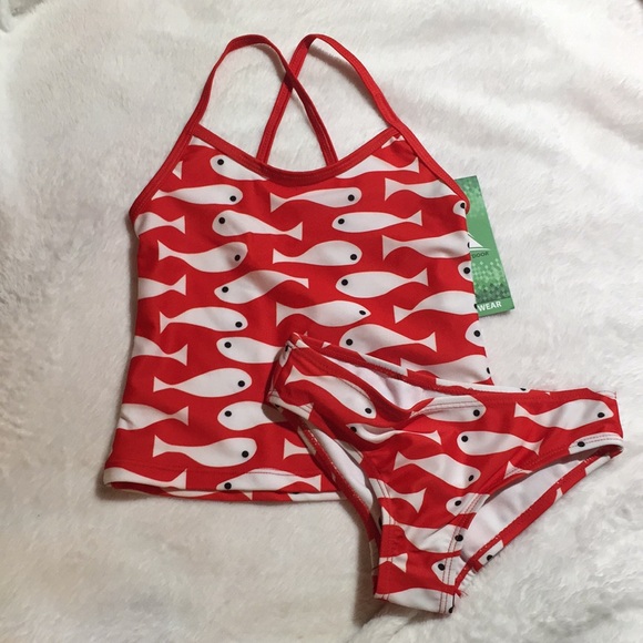 Red Fish Two Piece - Picture 1 of 2